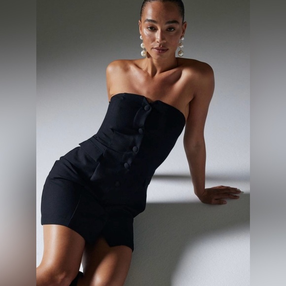 NWT H&M Strapless Black Mini Dress - Picture 3 of 6